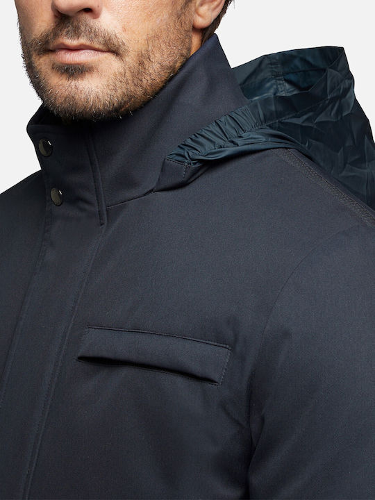 M Vincit Winter Jacket Windproof Navy Blue