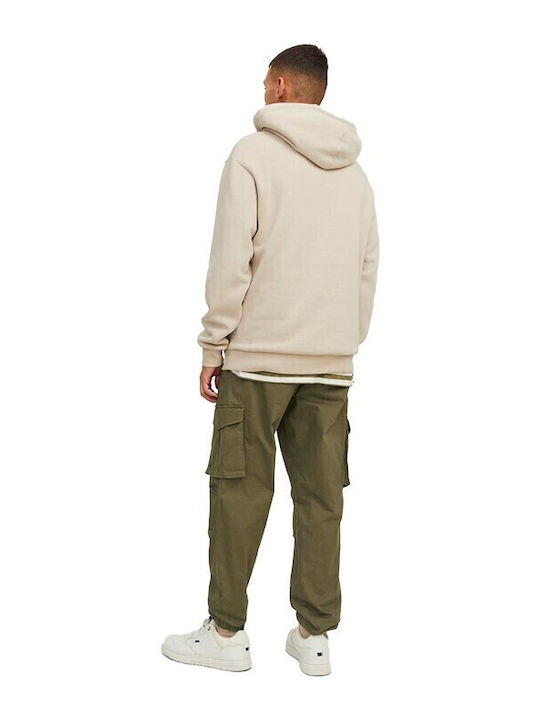 Trousers Cargo Elastic in Loose Fit Olive