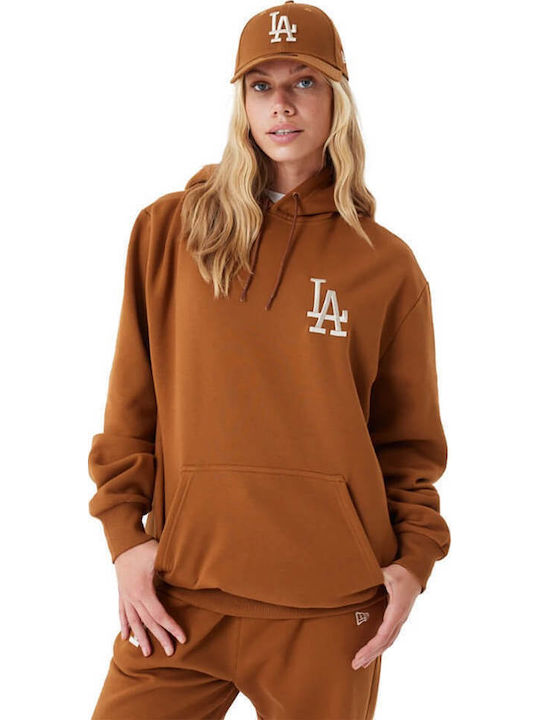 Los Angeles Dodgers Φούτερ με Κουκούλα Καφέ