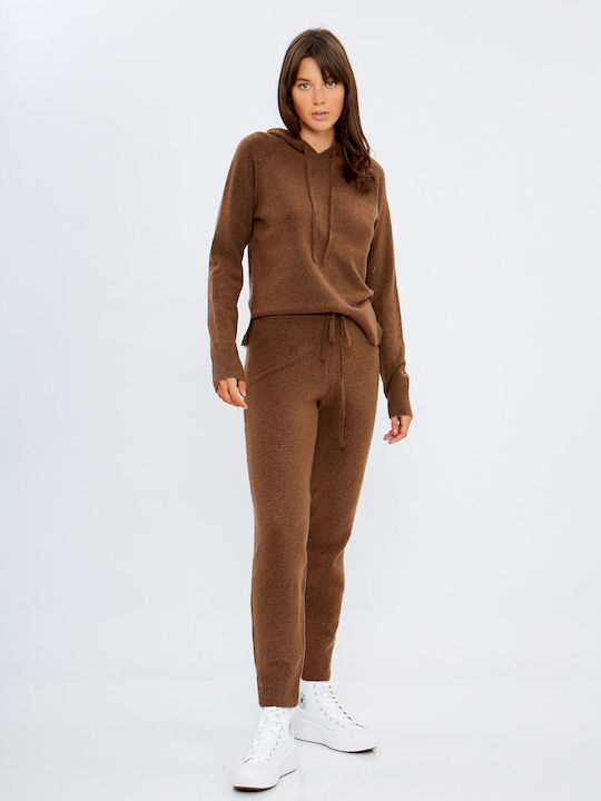 Dama Tesatura Pantaloni Maro