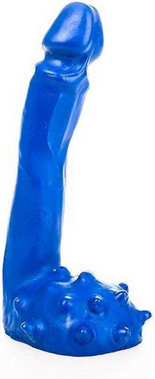 All Black Dong Ρεαλιστικό Dildo με Όρχεις Μπλε 18cm