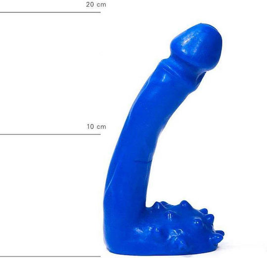 All Black Dong Ρεαλιστικό Dildo με Όρχεις Μπλε 18cm