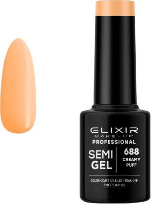 Elixir Semi Gel Ημιμόνιμο Βερνίκι Νυχιών 688 Creamy Puff 5ml