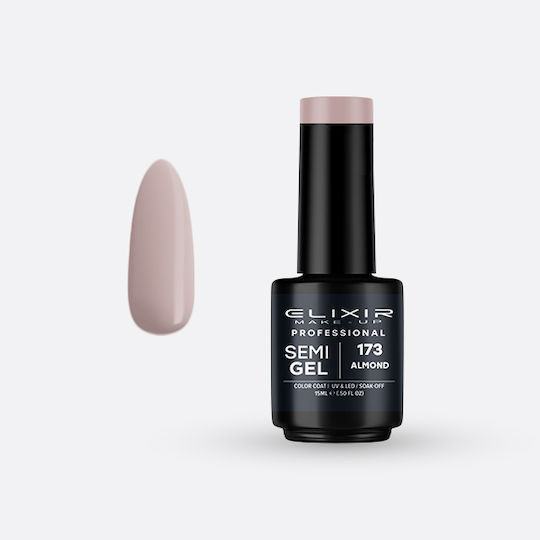 Elixir Semi Gel Ημιμόνιμο Βερνίκι Νυχιών 173 Almond 15ml