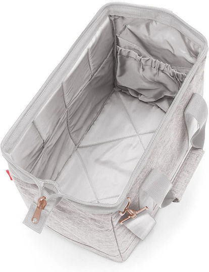 Reisenthel Allrounder M Twist Sky Rose Σακ Βουαγιάζ 18lt Γκρι Υφασμάτινο Μ40xΠ24xΥ33.5εκ.