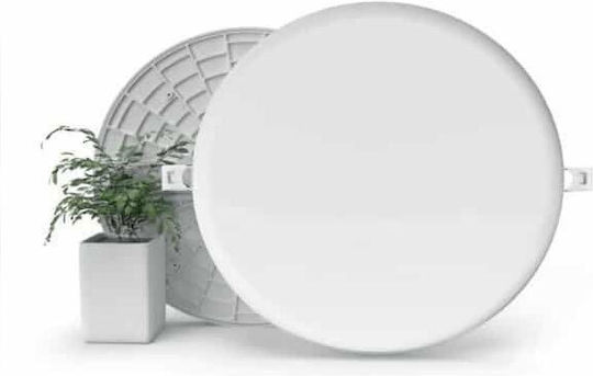 Atman Στρογγυλό Χωνευτό LED Panel 18W με Ψυχρό Λευκό Φως 6000K