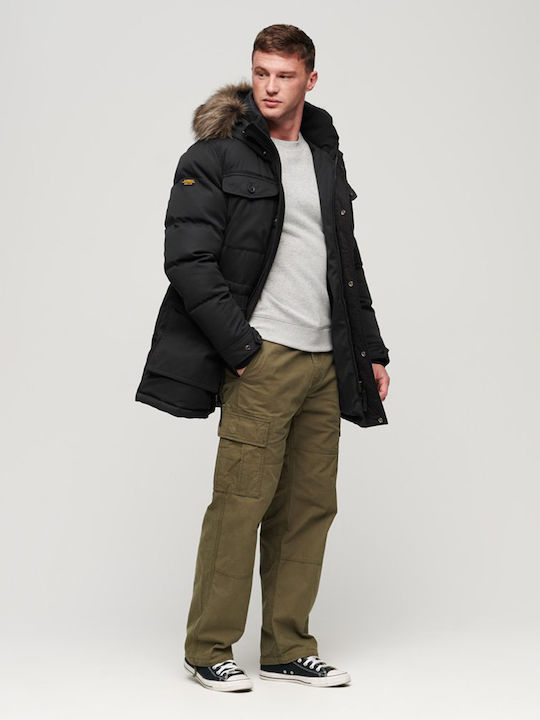 D2 Ovin Chinook Winter Jacke Parka Schwarz