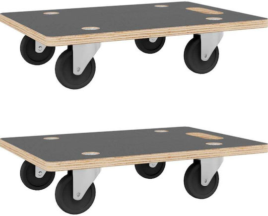 vidaXL Mobile Basis for Load Weight up to 250kg in Gray Color