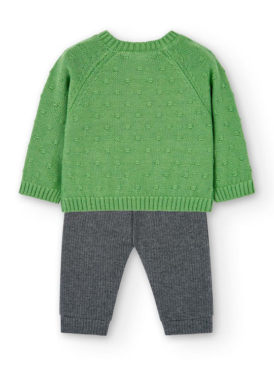 Boboli Kinder Set mit Hose Winter 2Stück Grün