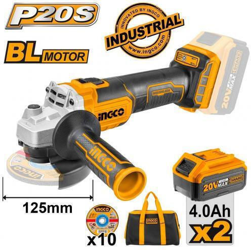 Ingco CAGLI2012582 Τροχός 125mm Μπαταρίας Brushless 2x4Ah