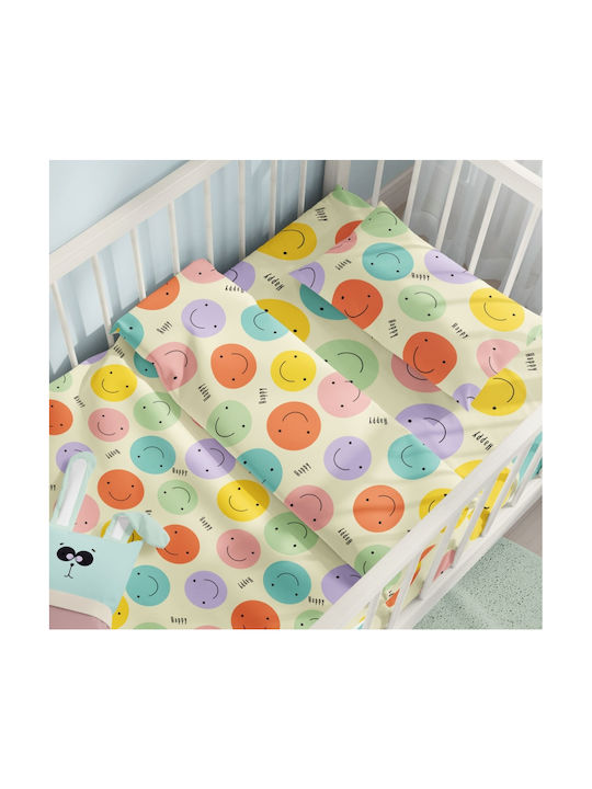 Cokitex Baby Sheets Set Crib Cotton Fitted Multicolored 125x175cm 3pcs