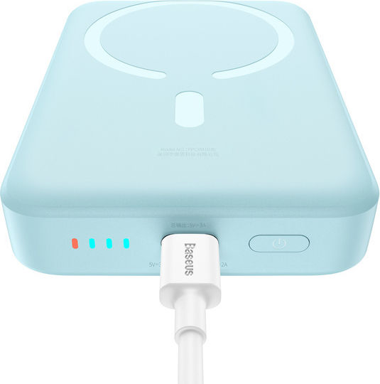 Baseus Magnetic Mini MagSafe Power Bank 10000mAh 30W with USB-C Port Light Blue