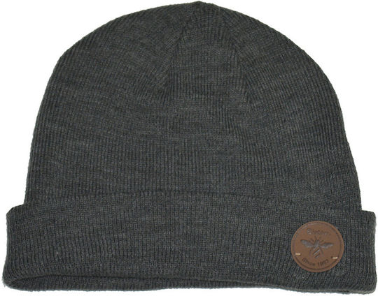 Ribbed Beanie Cap Gray