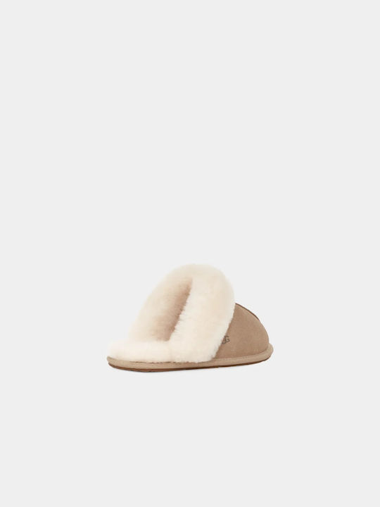 Scuffette II Χειμερινές Γυναικείες Παντόφλες Mustard Seed / Natural