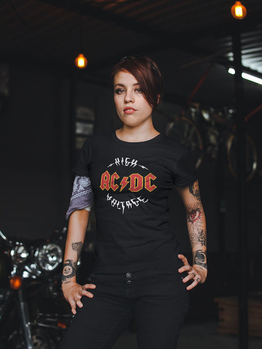 Softworld Ac/dc High Voltage T-shirt AC/DC Μαύρο