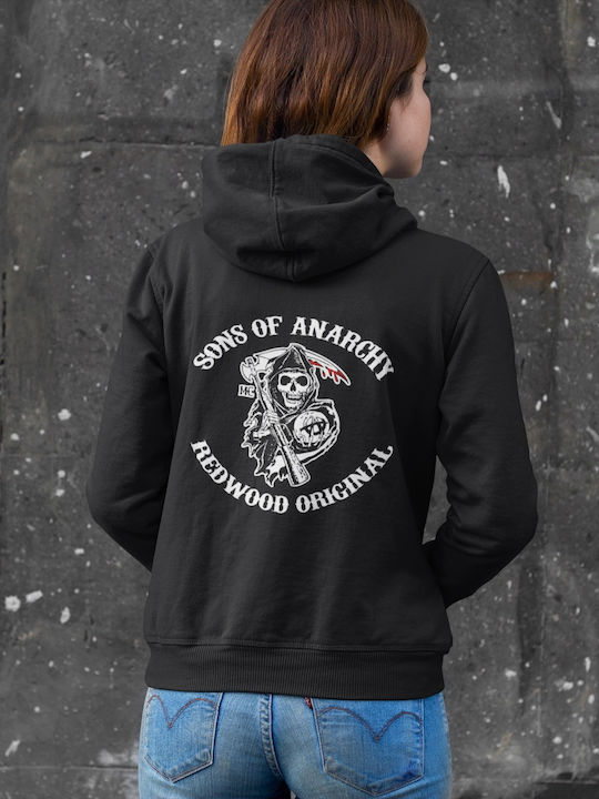 Softworld Sons Of Anarchy Samcro Φούτερ με Κουκούλα Sons of Anarchy Μαύρο