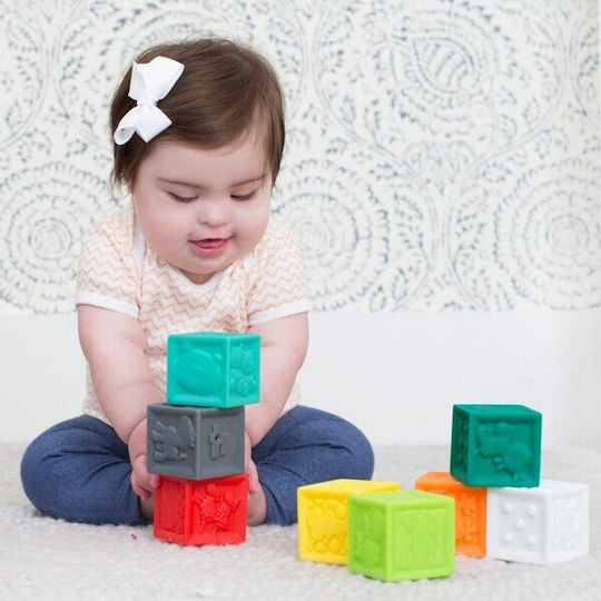 Infantino Bildung Bauklötze Squeeze & Stack Block Set für 6+ Monate 10 Stück