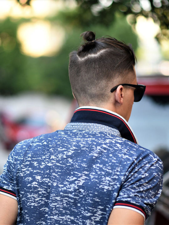 Polo Kurzarmbluse Blau
