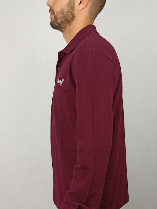 Paco & Co Men's Short Sleeve Blouse Polo Burgundy