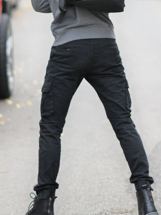 Trousers Cargo in Slim Fit Black