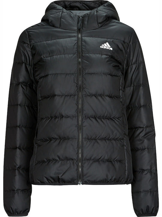 adidas Essentials Light Kurz Damen Puffer Jacke Schwarz HZ5724