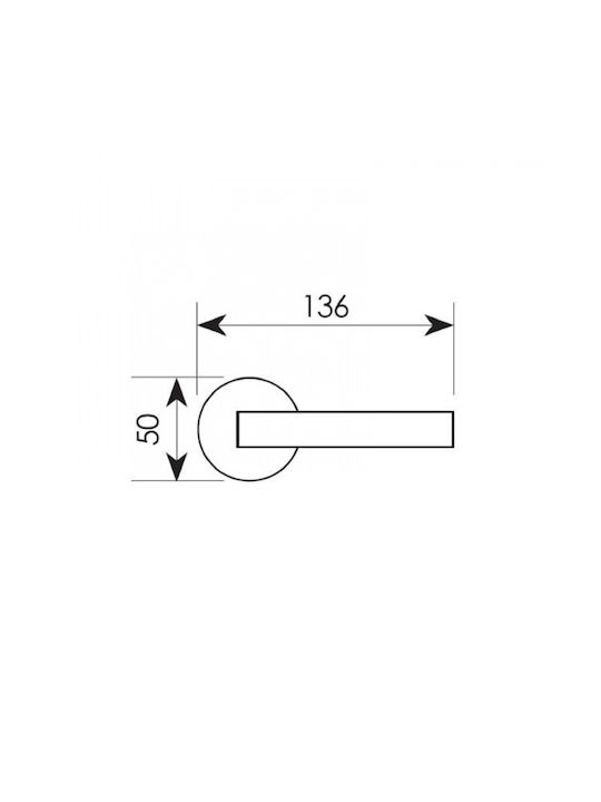 Zogometal Lever WC with Rosette 371 Pair with Rosette Gold