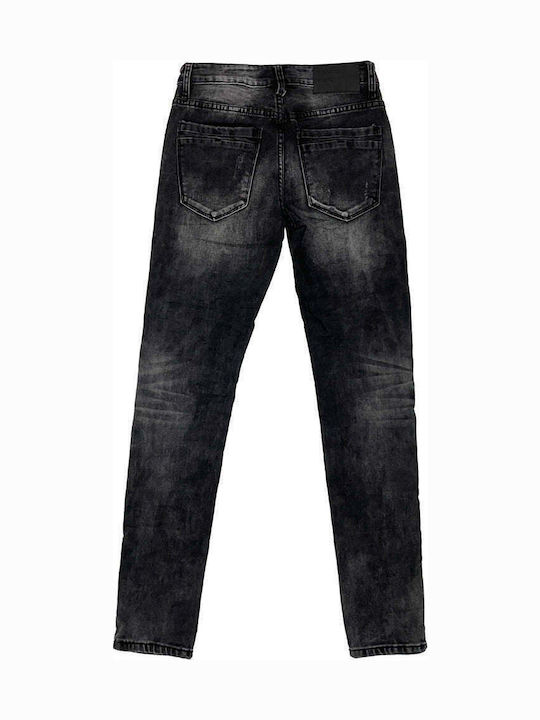 Men's Jeans Pants Elastic with Slim Fit Black