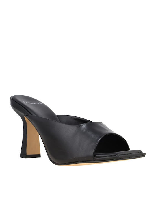 Carrano Leather Mules Black 513001