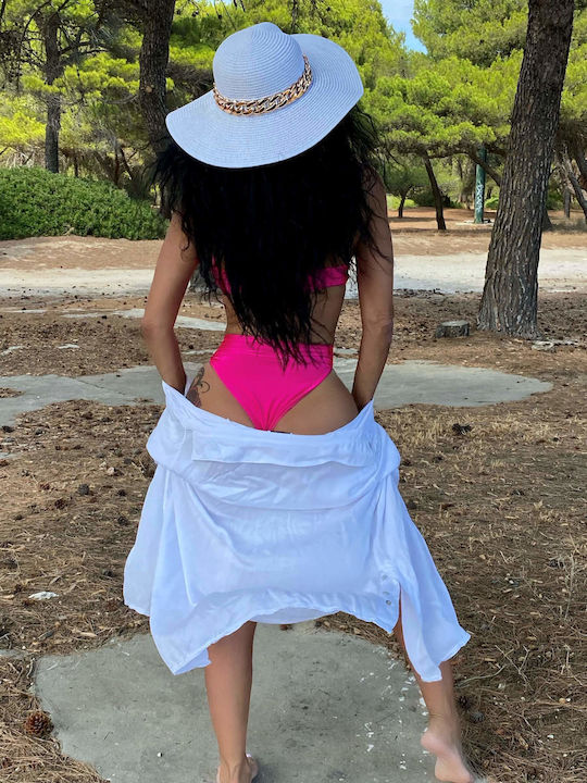 Set Bikini Ψηλόμεσο Φούξια