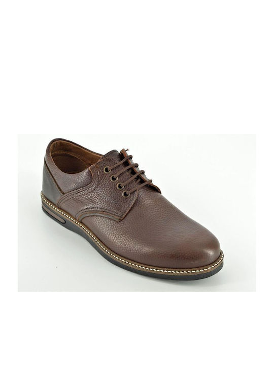 Antonio Shoes Men's Leather Casual Shoes Brown