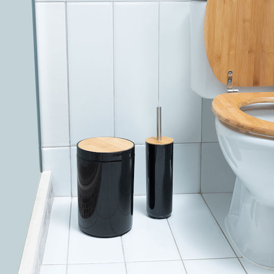 Estia Bamboo Πλαστικό Πιγκάλ Μπάνιου Μαύρο