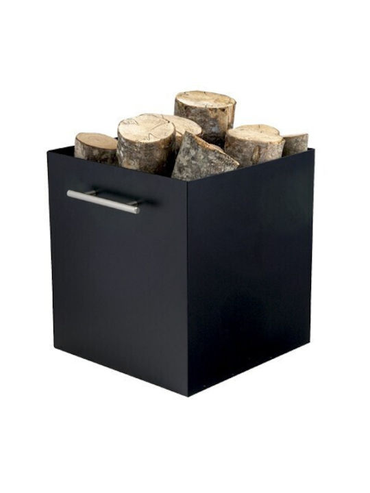 Viometal LTD 1040 Metallic Firewood Box 32.5x32.5x35.5cm Black