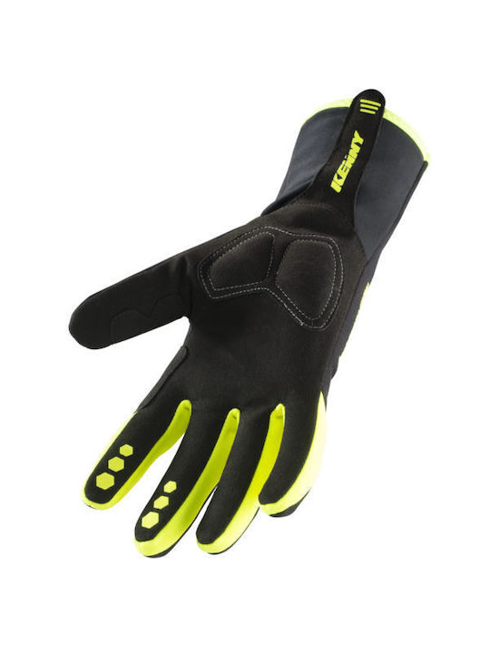 Kenny MX Wind Pro Χειμερινά Ανδρικά Γάντια Black/Neon Yellow