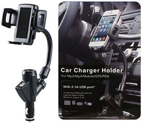 Car Mobile Mount with Adjustable Hooks Black
