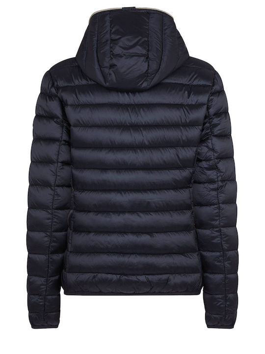 Scurtă Jachetă de femei Puffer Waterproof Negru