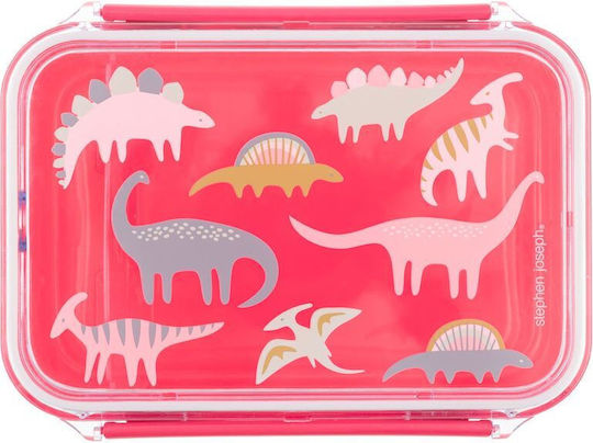 Stephen Joseph Pink Dino Kids Lunch Plastic Box Pink L18xW13xH5cm