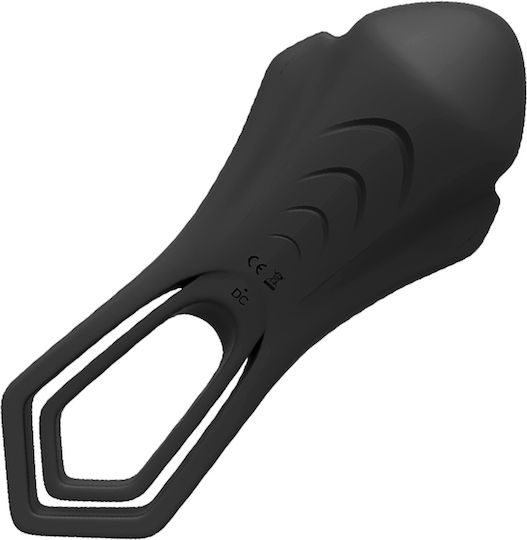 Boss Of Toys Δονούμενο Δαχτυλίδι Πέους Σιλικόνης Μαύρο
