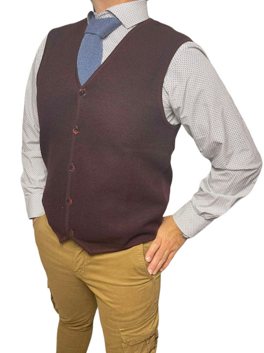 Lexton Men's Vest Burgundy