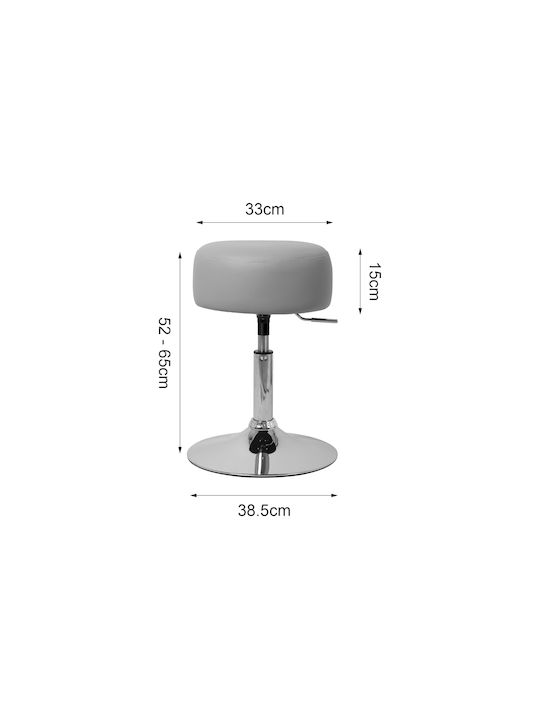 Stool Bar with Adjustable Height Gray 33x33x52-65cm