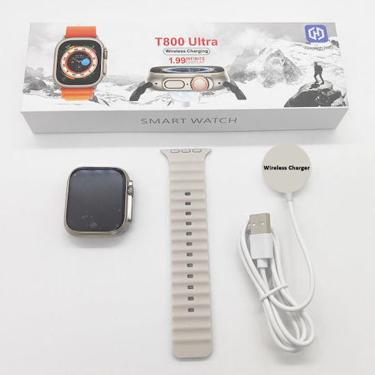 T800 Ultra 44mm Smartwatch with Heart Rate Monitor (Gray)