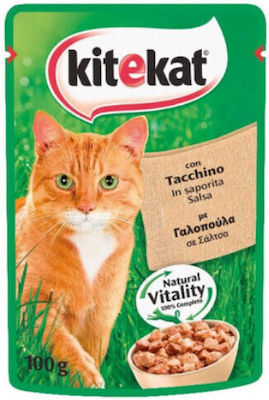 Kitekat Φακελάκι Wet Food for Adult Cats In Pouch with Turkey 1pc 85gr