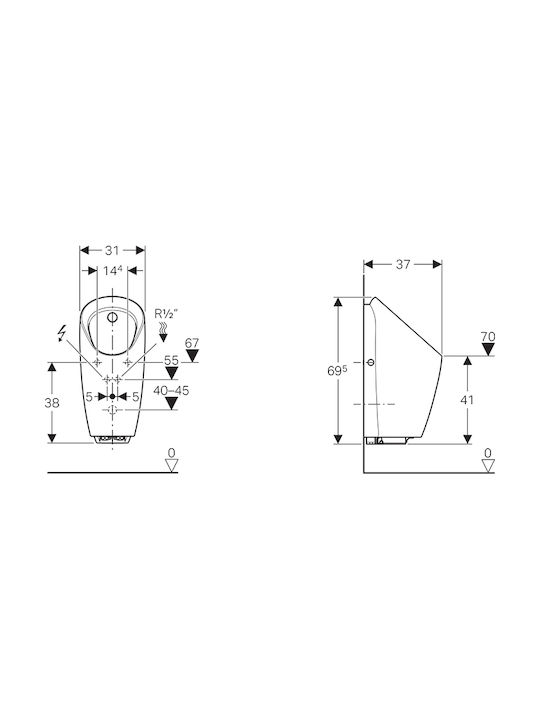 Geberit Preda Urinal White