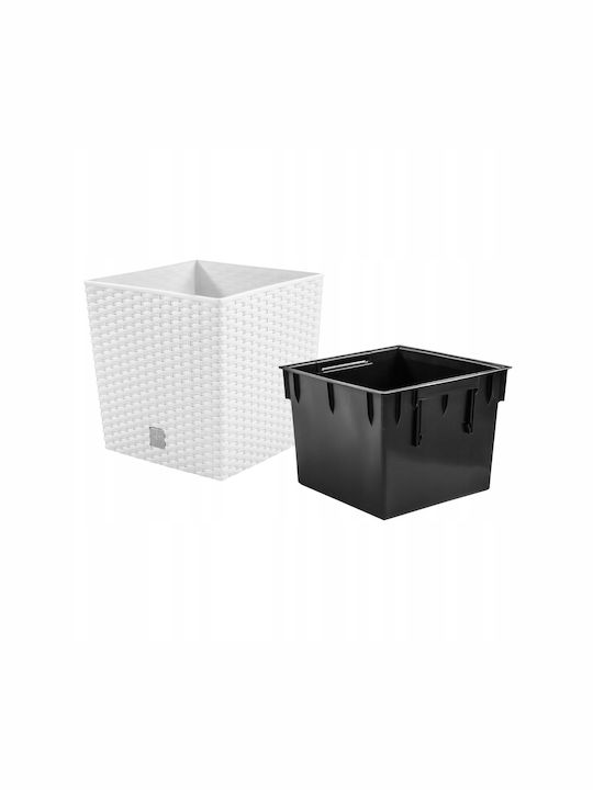 Marhome Rato Low Pot White 32x32x32.5cm 09-DRTS325L-S449 2 In 1