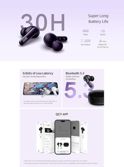 QCY T13X In-ear Bluetooth Handsfree Earphones with Charging Case White