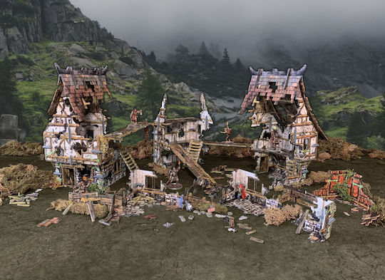 Battle Systems Υλικό Μακέτας Village Ruins