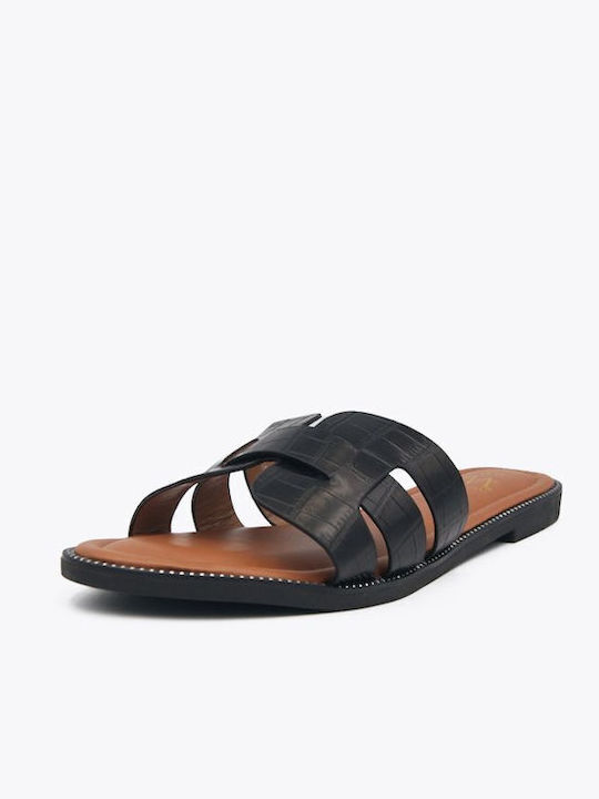 Joya Women's Flat Sandals in Black Color