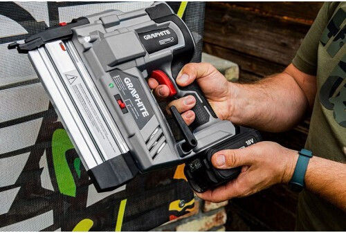 Graphite Battery Brad Nailer / Stapler Gun 18V Solo for Nails / Staples