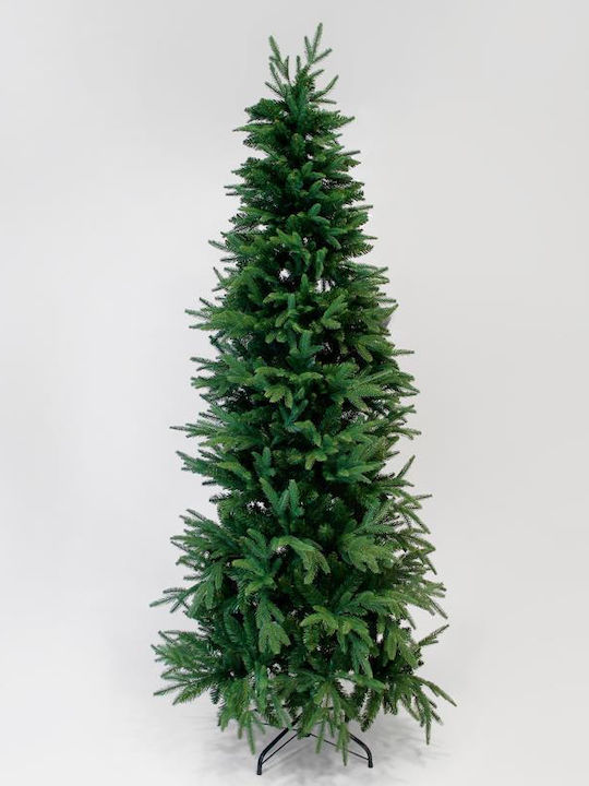 Κυπαρίσσι Christmas Slim Green Tree with Metallic Base and Built in Branches H150cm