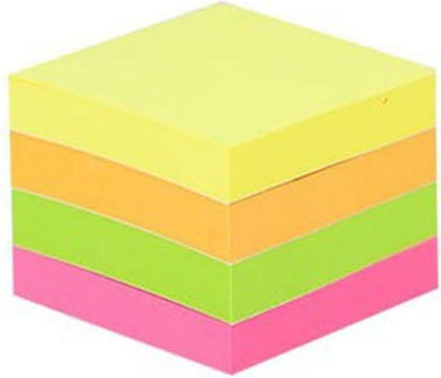 Deli Sticky Note Pads 100 Sheets 7.6x7.6pcs Neon