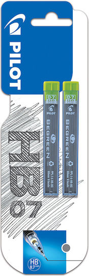 Pilot 2 Săculeți x 12 Reîncărcări Mine Pentru Creioane Mecanice PPL Grosime 0.7mm Tip HB